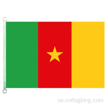 Kamerun nationella flagga 100% polyster 90 * 150 cm Kamerun land banner
